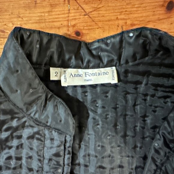 Anne Fontaine Black Jacket Size 2 - Picture 2 of 3